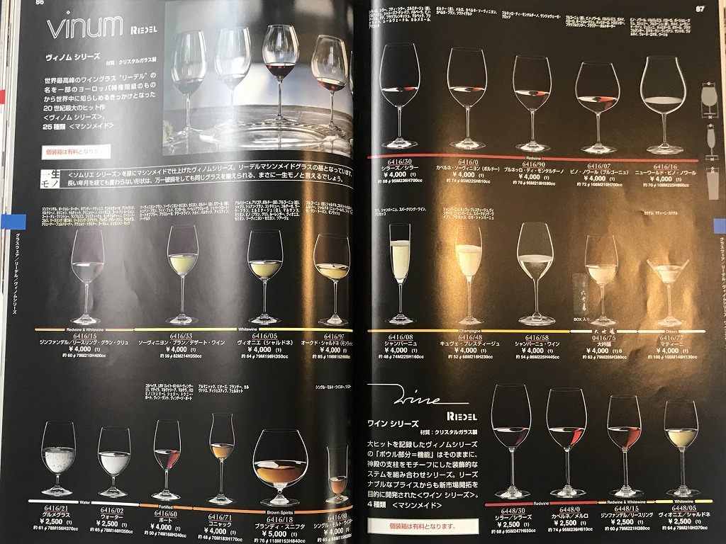 リーデルVinumのカタログ